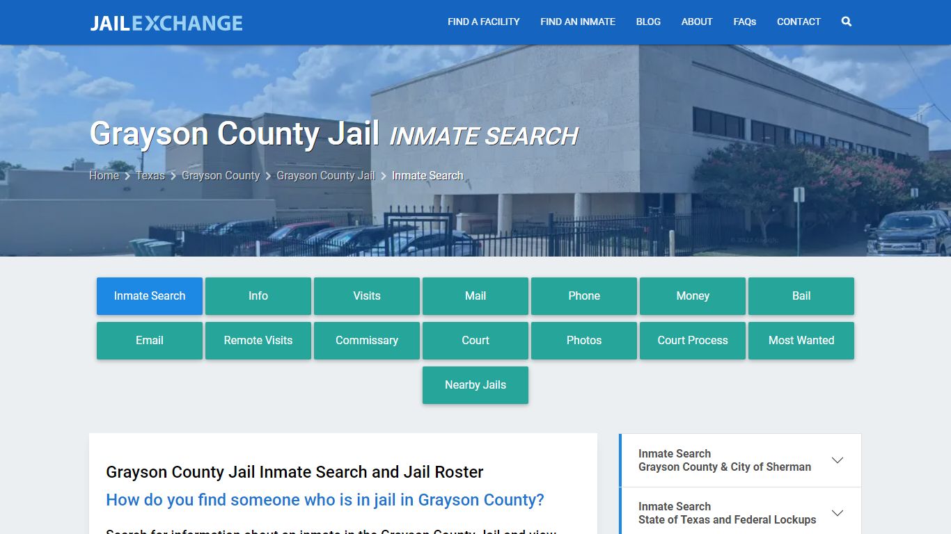 Grayson County Jail Inmate Search - Jail Exchange